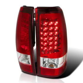 Lt-siv03rled-tm Spec-d Tuning Red Fits 2003-2006 Chevy Silverado 1500 2500 3500 Led Tail Lights Brake Lamps