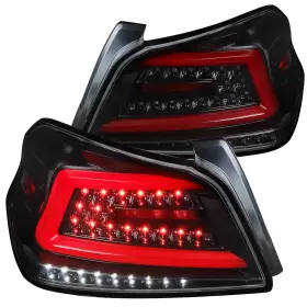 Lt-wrx15bkled-sq-tm Spec-d Tuning Fits 2015-2021 Subaru Wrx Sti Jet Black Sequential Led Tail Lights Left Right