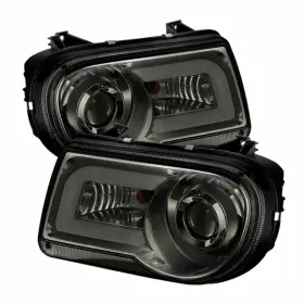 Tlx-spy5075673-cl360a70 Spyder For Chrysler 300 2005-2010 Projector Headlights Pair Led Drl Smoke Tlx-spy5075673-cl360a70 Spyder For Chrysler 300 2005-2010 Projector Headlights Pair Led Drl Smoke