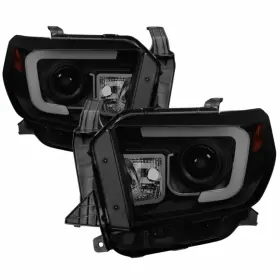 Tlx-spy5080165-cl360a70 Spyder For Toyota Tundra 2014-2018 Projector Headlights Pair Light Bar Black
