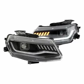 Tlx-spy5087379-cl360a70 Spyder For Chevy Camaro 2016-2018 Projector Headlights Pair Do Halogen Black