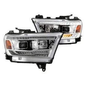 Tlx-spy5087409-cl360a70 Spyder For Dodge Ram 2019 2020 Projector Headlights Pair Chrome