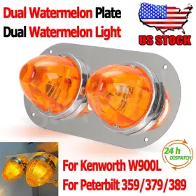 Stiopcarxw Ss-1006 Above Door Dual Led Watermelon Light Plate Set For Peterbilt 379 389 W900l Usa
