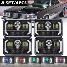 Stone Banks H4651 H4652 H4656 H4666 H6545 4pcs 4 Inch X6 Rgb Led Headlights Hi/lo Beam For Chevy C10 Pickup 81-1987 Ford Truck Stone Banks H4651 H4652 H4656 H4666 H6545 4pcs 4 Inch X6 Rgb Led Headlights Hi/lo Beam For Chevy C10 Pickup 81-1987 Ford Truck