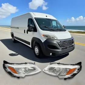 68516022ab Tbvechi For 2023-2025 Ram Promaster 1500/2500/3500 Halogen Headlights Headlamps Pair Set