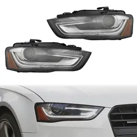 Au2503181 Tbvechi Hid/xenon Non-afs Projector Headlight For 2013-2016 Audi A4 Passenger&driver
