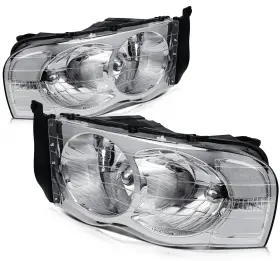 Th12831001f The-one-fp Left Right Pair Headlight Assembly For Dodge Ram 1500 2500 3500 2005-2002 Chrome Th12831001f The-one-fp Left Right Pair Headlight Assembly For Dodge Ram 1500 2500 3500 2005-2002 Chrome