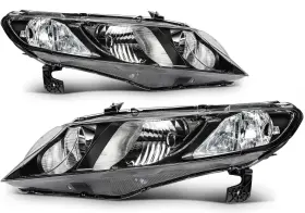 Th12851701f The-one-fp L R Headlights Assembly For 2006 2007-2011 Honda Civic Sedan 4dr Black Housing Th12851701f The-one-fp L R Headlights Assembly For 2006 2007-2011 Honda Civic Sedan 4dr Black Housing