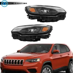 Tml1751544mt Thor-more-lighting Left&right Led For Jeep Cherokee 2019-2021-22 Headlights With Ballast Black Housing Tml1751544mt Thor-more-lighting Left&right Led For Jeep Cherokee 2019-2021-22 Headlights With Ballast Black Housing