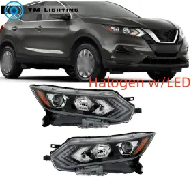 Tml1929816mt Thor-more-lighting Headlights For Nissan Rogue Sport S Sv Sl 2020-2022 Headlamp Halogen With Led Black Tml1929816mt Thor-more-lighting Headlights For Nissan Rogue Sport S Sv Sl 2020-2022 Headlamp Halogen With Led Black