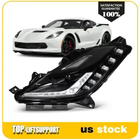 To190718p01 Top-liftsupport Left Driver Lh Side Black Headlight Assembly For 2014-2019 Chevy Corvette 6.2l