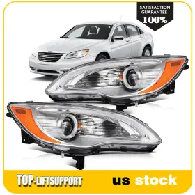 Topp129020p01 Top-liftsupport Pair Led Drl Type Headlight Assembly For 2011 2012 2013 2014 Chrysler 200