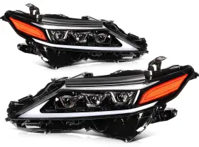 Top12916401s Topcn-autoparts Headlights Assembly Pair For Toyota Camry 2018-2023 Led Drl Headlamp Clear Lens