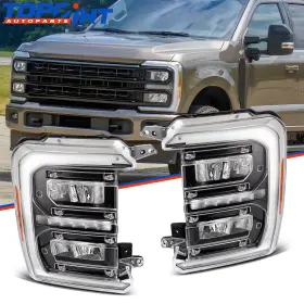 To84854701p Topoint-autoparts Pair Headlights Assembly For Ford F-250 F-350 Super Duty 6.7l 7.3l 23-25 To84854701p Topoint-autoparts Pair Headlights Assembly For Ford F-250 F-350 Super Duty 6.7l 7.3l 23-25
