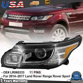 Torquezone-auto-parts Lr060333 Fit 2014-2017 Range Rover Sport Left Driver Xenon Hid Headlight With Afs And Led Drl