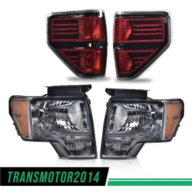 A-02hla1239zsmbk Transmotor2014 Rear Tail Light Brake Lamp Smoked Headlights Fit For F-150 /pickup Truck 09-14