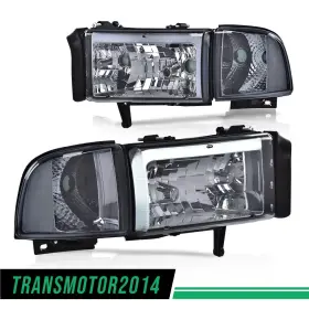 Tra295354 Transmotor2014 Fit For 1994-2002 Dodge Ram 1500 2500 3500 Corner Led Drl Headlight Smoked