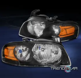 260606z525 Trendgear Auto Parts For 04 05 06 Sentra Se-r Style Replacement Headlights Headlamps Lamp Black Lh Rh
