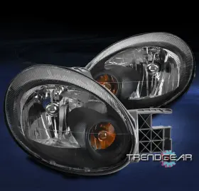 Ch2502151 Trendgear Auto Parts For 03 04 05 Dodge Neon Le R/t Se Srt-4 Sxt Crystal Style Black Headlights Lamp
