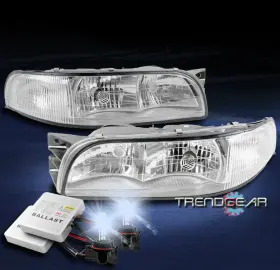 Gm2502158 Trendgear Auto Parts For 97-99 Buick Lesabre Crystal Style Chrome Headlights Corner Lamp With 8k Hid Kit Gm2502158 Trendgear Auto Parts For 97-99 Buick Lesabre Crystal Style Chrome Headlights Corner Lamp With 8k Hid Kit