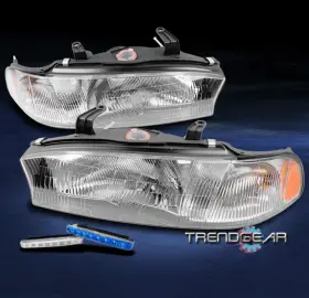 Su2503102 Trendgear Auto Parts For 95-97 Subaru Legacy Headlights Lamps Chrome Left Right With Bumper Blue Drl Led Su2503102 Trendgear Auto Parts For 95-97 Subaru Legacy Headlights Lamps Chrome Left Right With Bumper Blue Drl Led