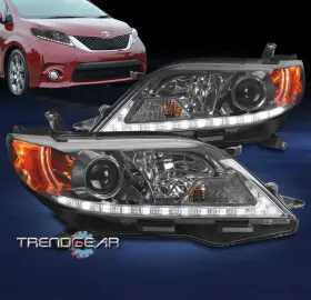 To2502207 Trendgear Auto Parts For 11-17 Toyota Sienna Ce Le Van Led Tube Projector Headlights Headlamps Smoke To2502207 Trendgear Auto Parts For 11-17 Toyota Sienna Ce Le Van Led Tube Projector Headlights Headlamps Smoke