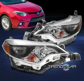 To2502216 Trendgear Auto Parts For 14 15 16 Toyota Corolla Replacement Led Projector Headlights Headlamps Lamps