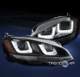 Vw2502160 Trendgear Auto Parts For 15-17 Volkswagen Golf Gti Mk7 Led U-tube Black Projector Headlights Headlamp Vw2502160 Trendgear Auto Parts For 15-17 Volkswagen Golf Gti Mk7 Led U-tube Black Projector Headlights Headlamp