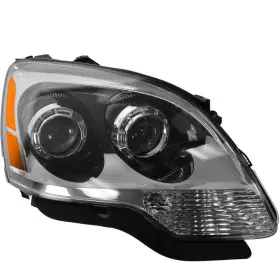 Hla88049 Trq Passenger Side Headlight Assembly Halogen Compatible With 2008-2012 Black