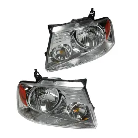 Hla88562 Trq For Ford F-150 05-08 Driver And Passenger Side Replacement Headlights