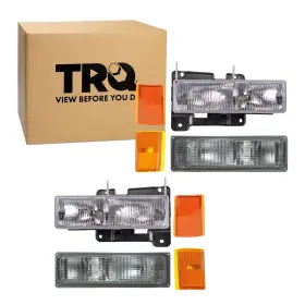 Lka56004 Trq Headlight Corner Light Parking Set 8pc 1990-1993 Chevy C K K1500 K2500 K3500