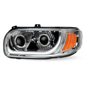 Tled-h110 Trux Led Projector Headlight Assembly Chrome Lh For Peterbilt 389