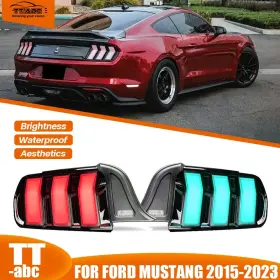 Tt-abc 2015-2022 6th Pair Rgb Tail Lights For 2015-2023 Ford Mustang Gt S550 Rear With Animation