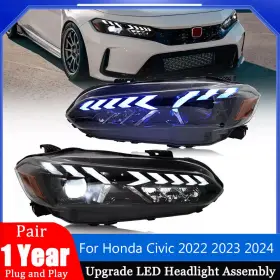 Tt-abc 720707334436 Used For 2022 2023 2024 Honda Civic Sport Touring Led Headlight Left Right