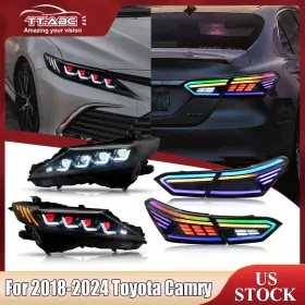Cmr-b101t-rgb Tt-abc Tt-a146-4t-e For 2018-2024 Toyota Camry Led Headlights And Tail Lights Front Rear Lamp Assembly