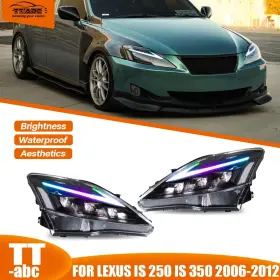 Tt-abc Is250 Is350 2006-2012 Triple Beam Led Headlight For Lexus Isf 2006-2013 Rgb Drl Sequential