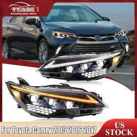 Led-cmr-a193 Tt-abc 2x Led Projector Headlights For Toyota Camry 2015-2017 Front Head Lamp Assembly