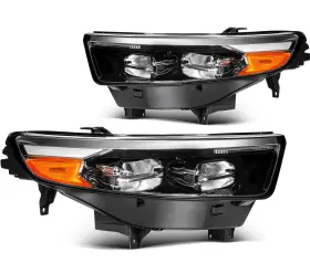 Turboshop190624g01 Turboshop Pair Black Led Headlights Assembly For 2021-2022 Ford Explorer 2.3l 3.0l 3.3l