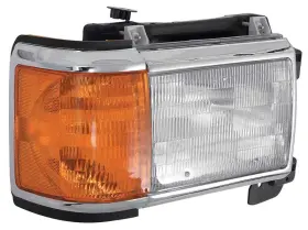 Tr13008g1 Tyc 1987-91 Ford F-150 F-250 F-350 Bronco Headlamp Assembly With Chrome Trim