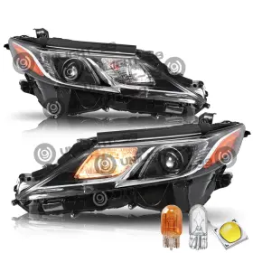 Aul2241015 Unilight-99 Black Led Headlight For 2018-2022 Toyota Camry Le Se Halogen Left / Right Side Aul2241015 Unilight-99 Black Led Headlight For 2018-2022 Toyota Camry Le Se Halogen Left / Right Side
