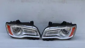 68143002aa Valeo 11-14 Chrysler 300c Halogen Projector Headlight Lamp Set L&r Polished