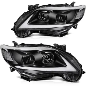 13073803 Valuezone-autoparts Fits 2011-2013 Toyota Corolla Black Housing Clear Lens Headlights Assembly 13073803 Valuezone-autoparts Fits 2011-2013 Toyota Corolla Black Housing Clear Lens Headlights Assembly