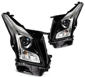13074122 Valuezone-autoparts 1 Pair Black Housing Headlights Assembly Lamp Fits 2013-18 Cadillac Ats Halogen 13074122 Valuezone-autoparts 1 Pair Black Housing Headlights Assembly Lamp Fits 2013-18 Cadillac Ats Halogen