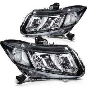 13074170 Valuezone-autoparts 2 Headlights Assembly Fits 2012-2015 Honda Civic 4 Door Sedan Black Housing Lamp 13074170 Valuezone-autoparts 2 Headlights Assembly Fits 2012-2015 Honda Civic 4 Door Sedan Black Housing Lamp