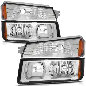 V16009801s Vap-autoparts For Chevy Avalanche 1500 2002-2006 Headlights Assembly Chrome Housing Headlamps V16009801s Vap-autoparts For Chevy Avalanche 1500 2002-2006 Headlights Assembly Chrome Housing Headlamps