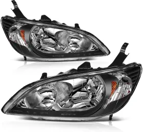 Vap16213201ps Vap-autoparts For Honda Civic 2004 - 2005 Headlights Assembly Pair Black Housing Clear Lens Vap16213201ps Vap-autoparts For Honda Civic 2004 - 2005 Headlights Assembly Pair Black Housing Clear Lens