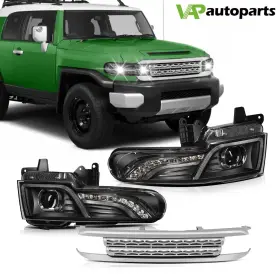 Yaa-fj-0249a Vap-autoparts For Toyota Fj Cruiser 2007-2015 Headlight Assembly With Grille Front Headlamp