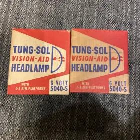 5040-s Vision Aid Tung Sol Headlamp 6 Volt Vintage Vehicle