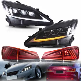0303-ledtm Vland 8079-rchy For 2006-2014 Lexus Is250 Is350 Is F Headlights Led Taillights Set Kits
