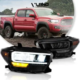 0333np32a2 Vland Pair Led Headlights For Toyota Tacoma 2016-2022 Black Full Reflector 0333np32a2 Vland Pair Led Headlights For Toyota Tacoma 2016-2022 Black Full Reflector